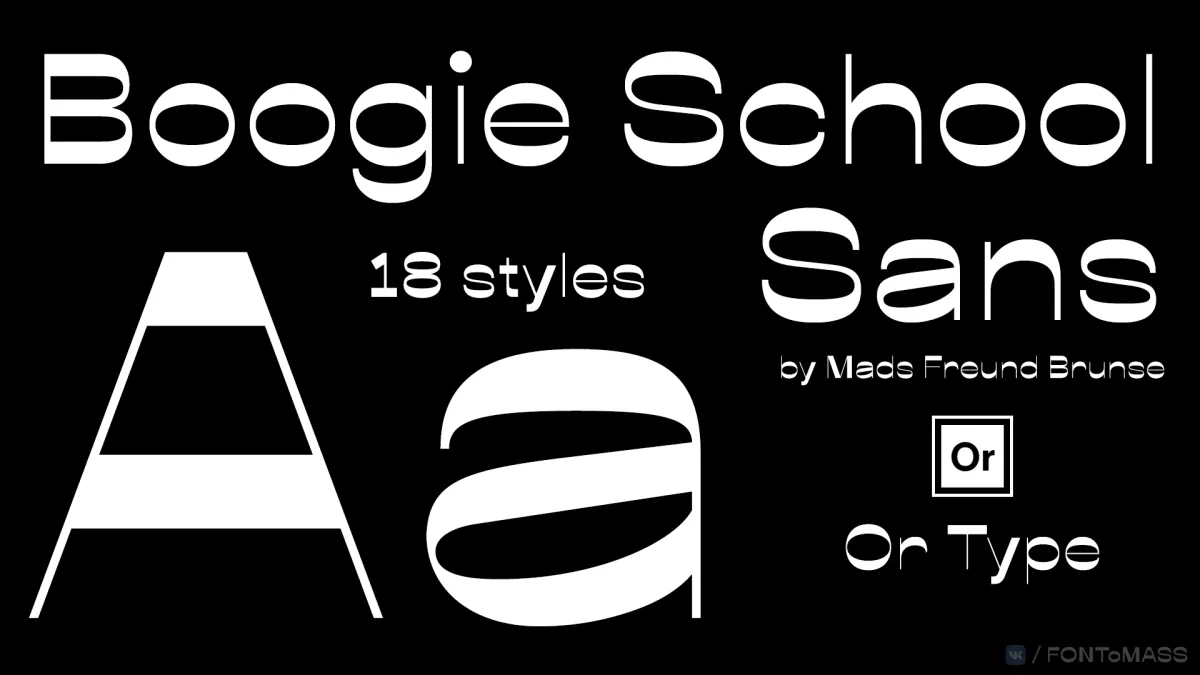 Beispiel einer Boogie School Sans Pre3rd-Schriftart