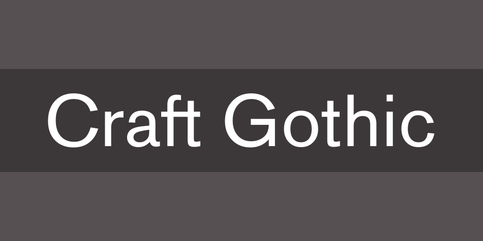 Beispiel einer Craft Gothic-Schriftart