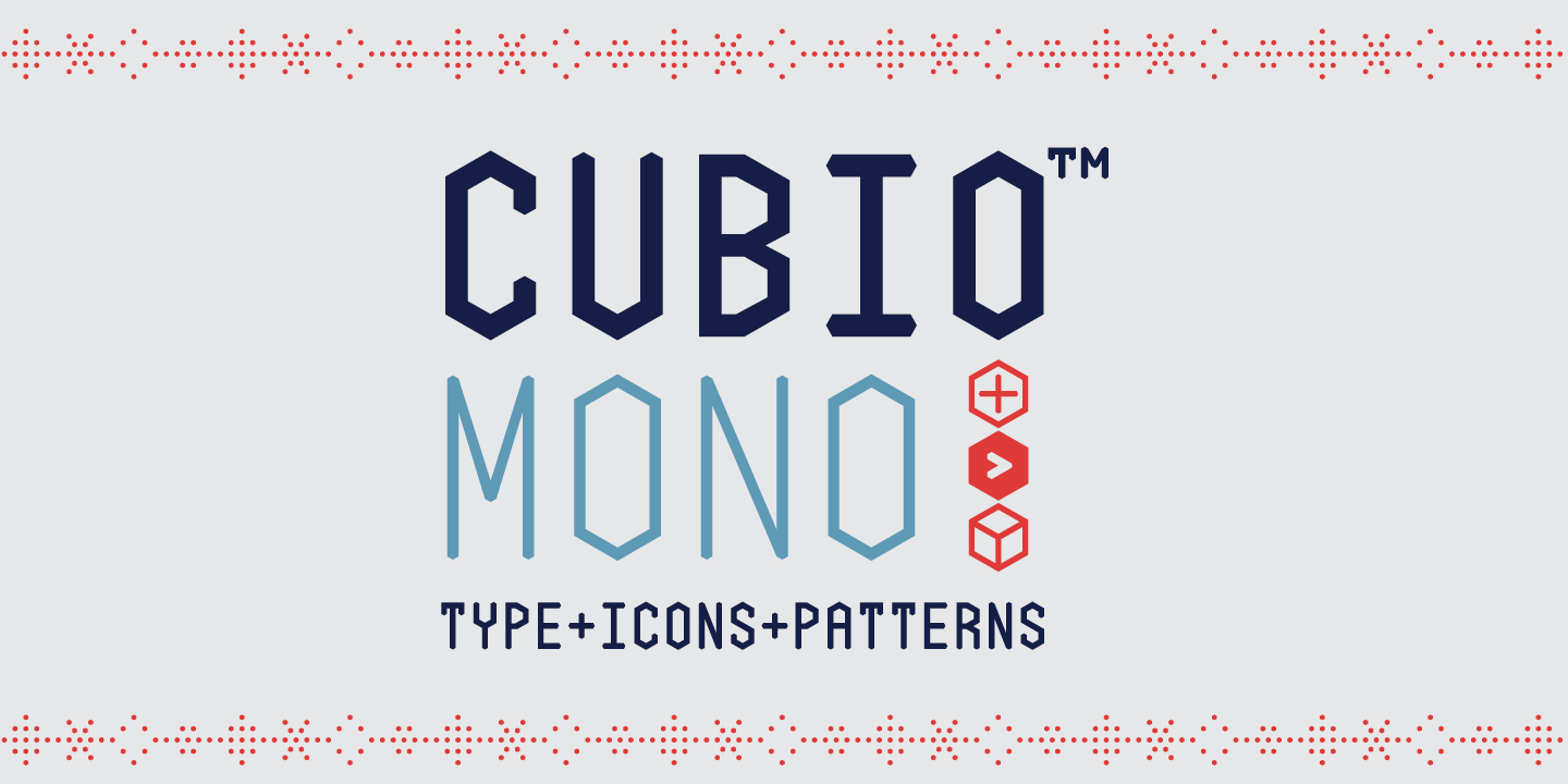 Beispiel einer Cubio Mono-Schriftart
