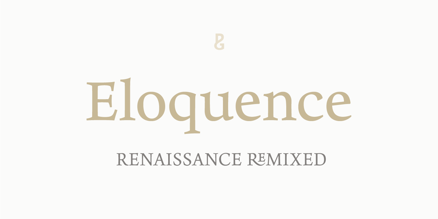 Beispiel einer Eloquence Regular-Schriftart