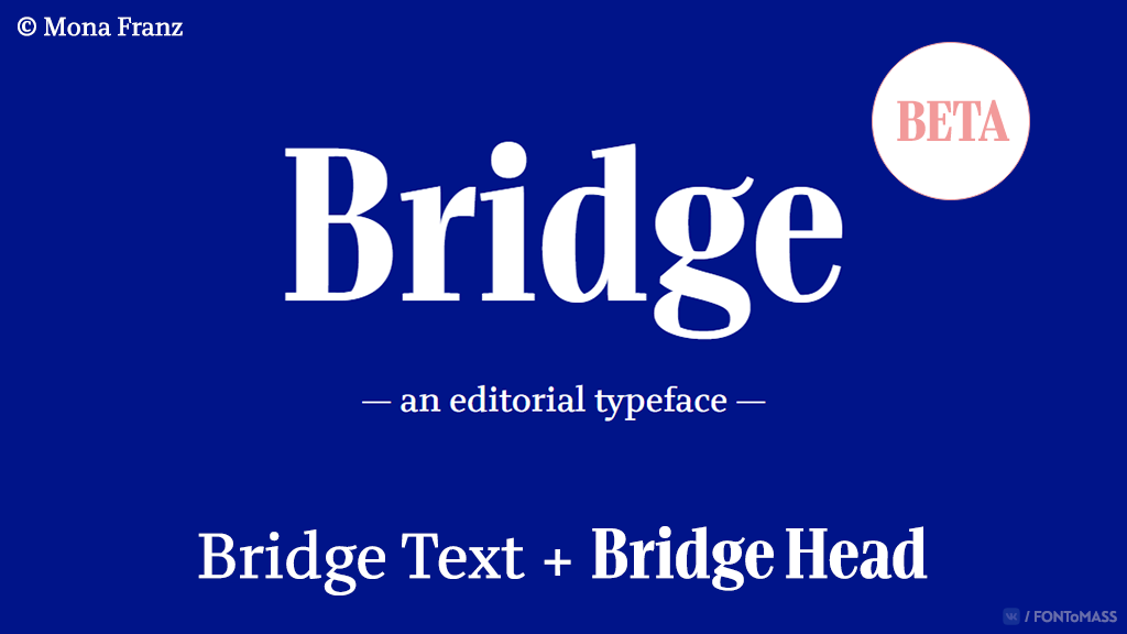 Beispiel einer Bridge-Schriftart