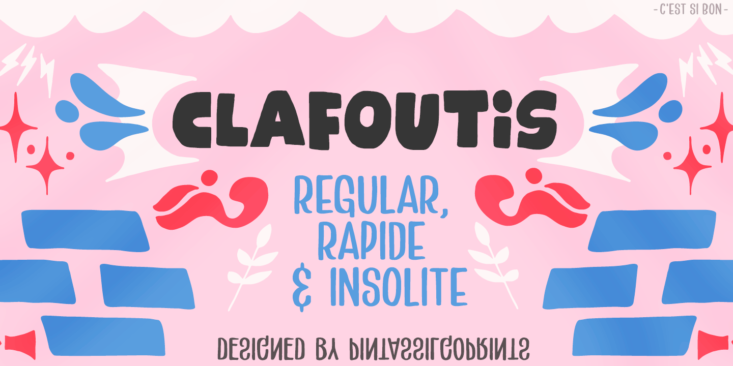 Beispiel einer Clafoutis-Schriftart