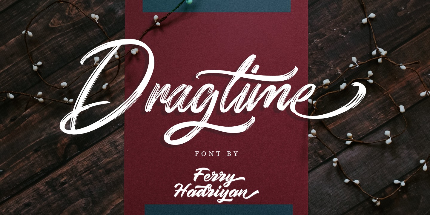 Beispiel einer Dragtime Regular-Schriftart