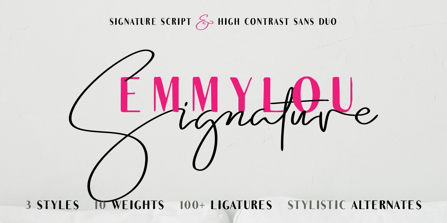 Beispiel einer Emmylou Demi Bold Sl-Schriftart