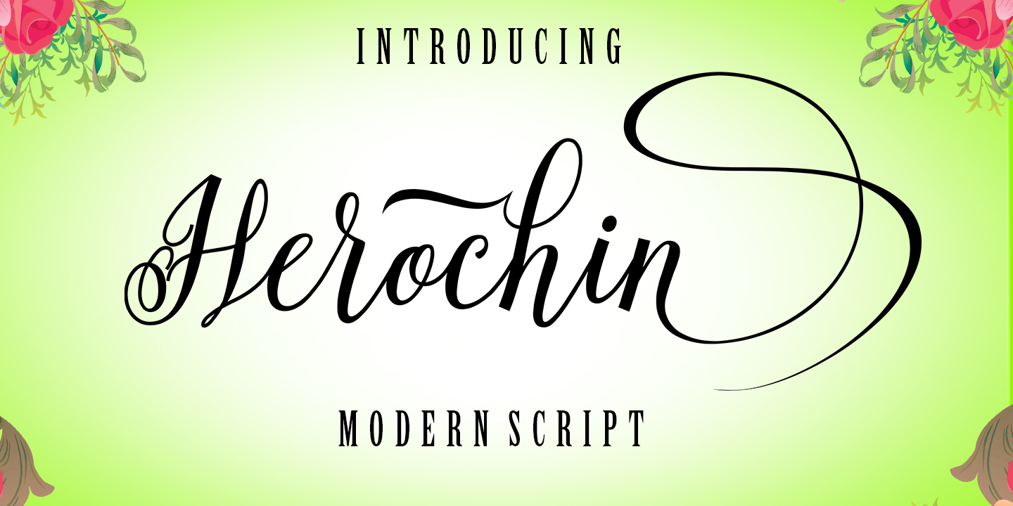 Beispiel einer Herochin-Schriftart