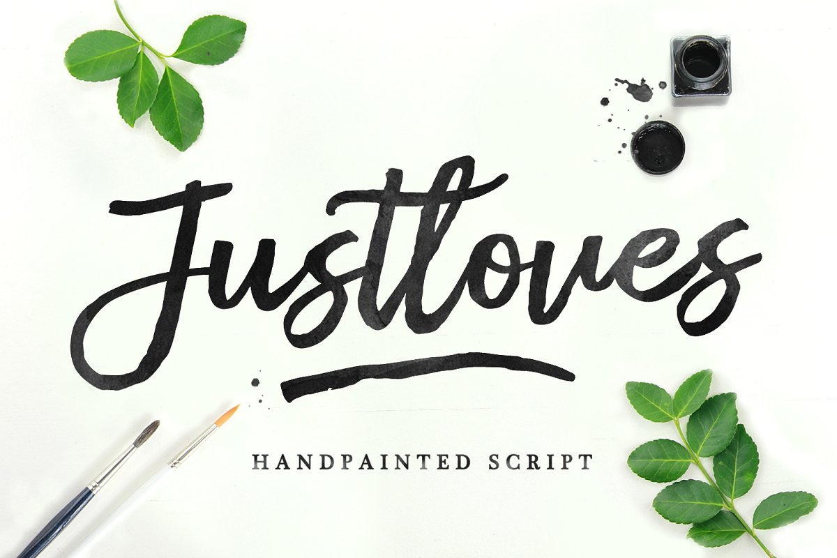 Beispiel einer Justloves-Schriftart