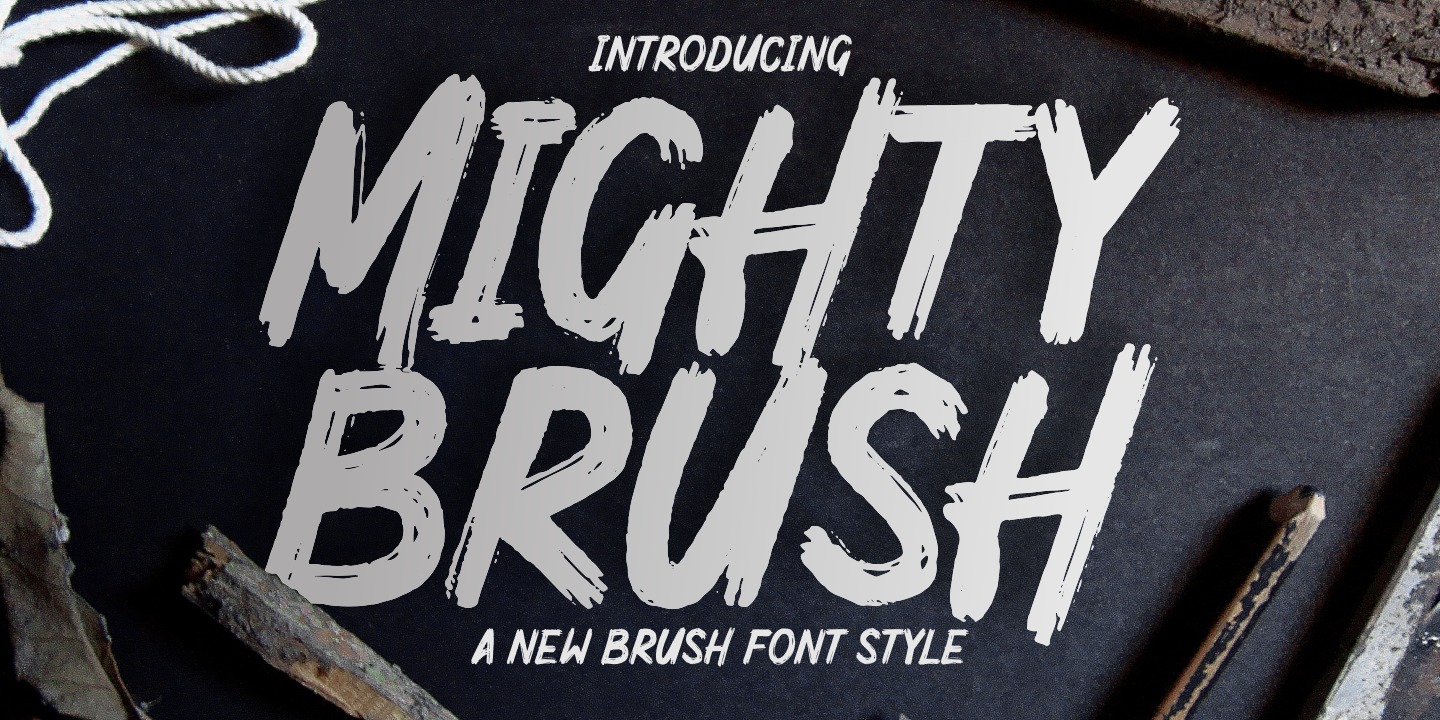 Beispiel einer Mighty Brush-Schriftart