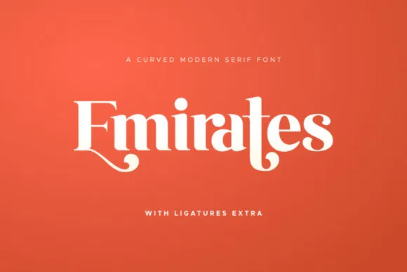 Beispiel einer Emirates Bold Italic-Schriftart