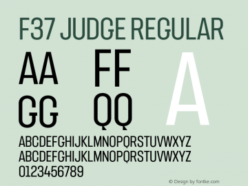 Beispiel einer F37 Judge-Schriftart