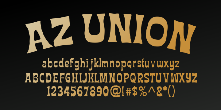 Beispiel einer AZ Union-Schriftart