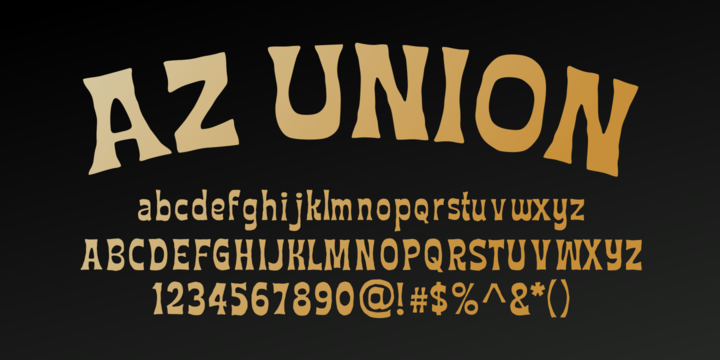 Beispiel einer AZ Union Regular-Schriftart