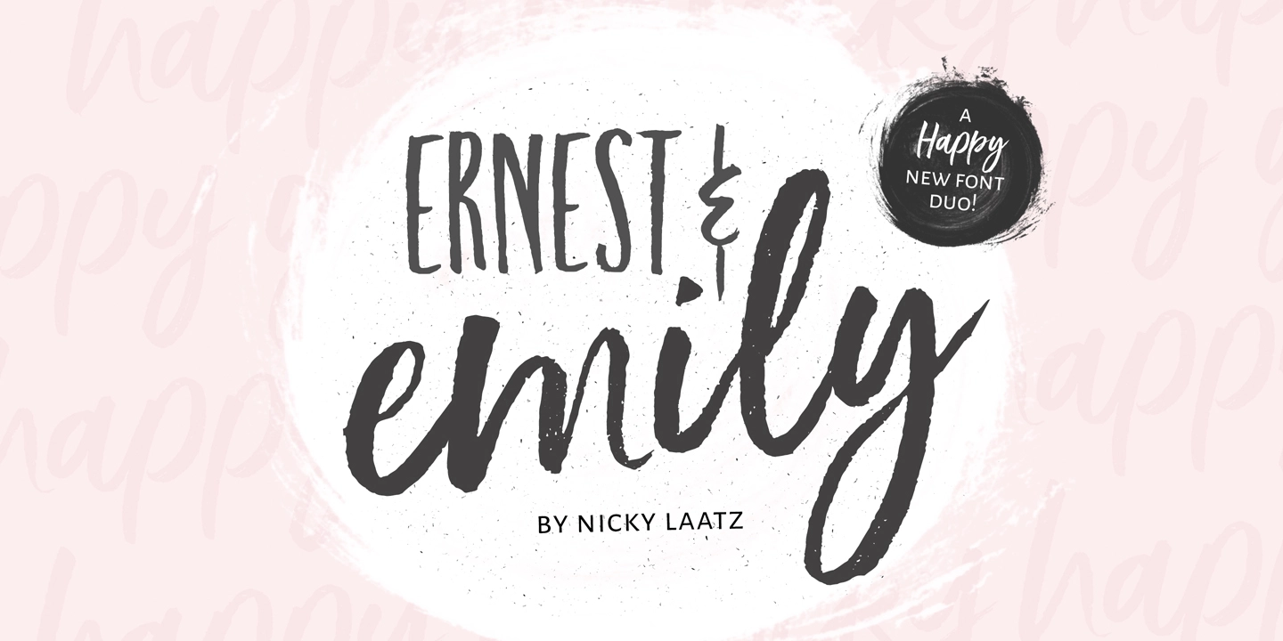Beispiel einer Ernest and Emily-Schriftart