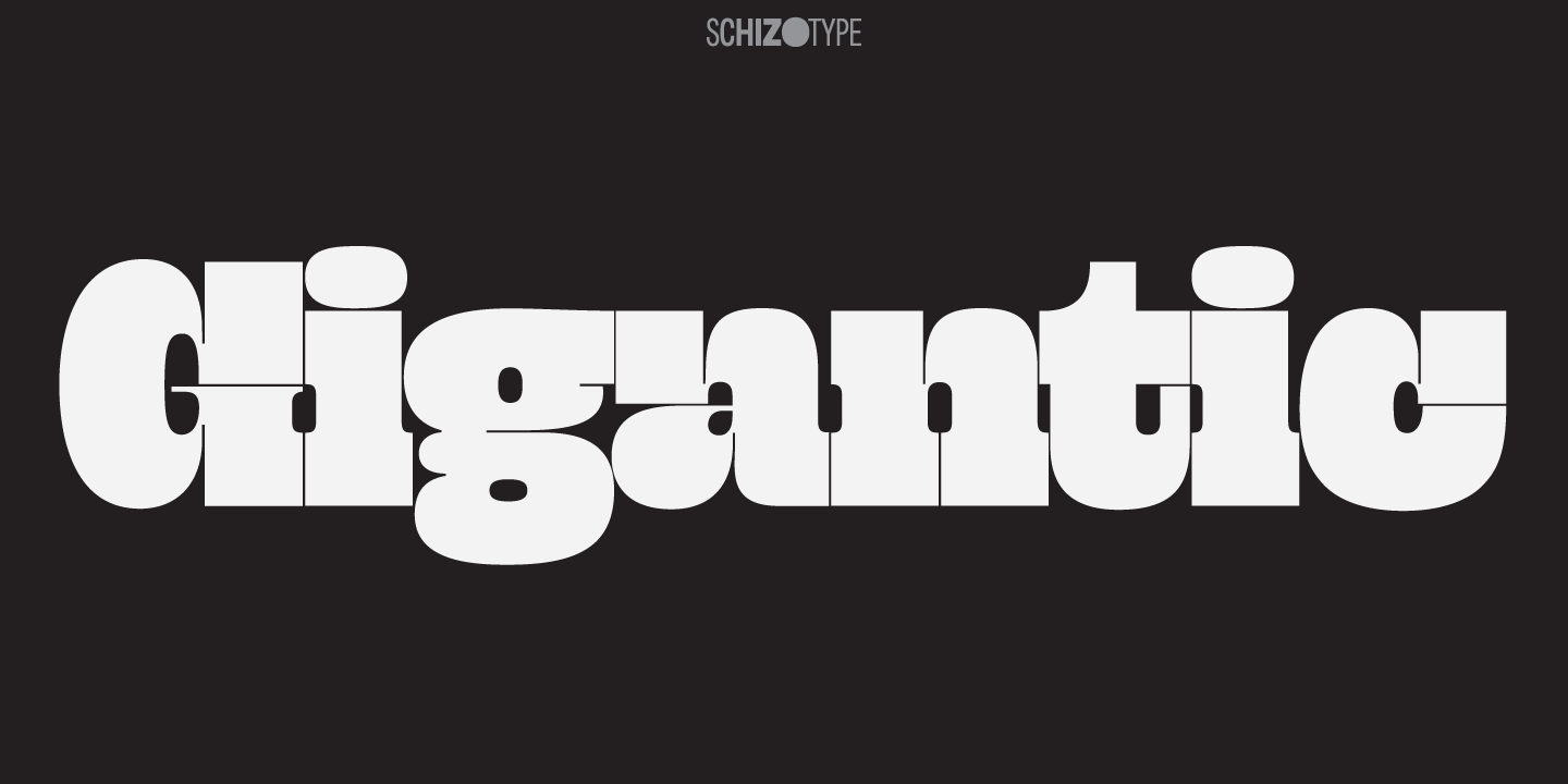 Beispiel einer Gigantic-Schriftart