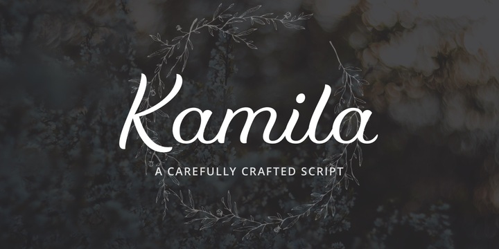 Beispiel einer Kamila-Schriftart
