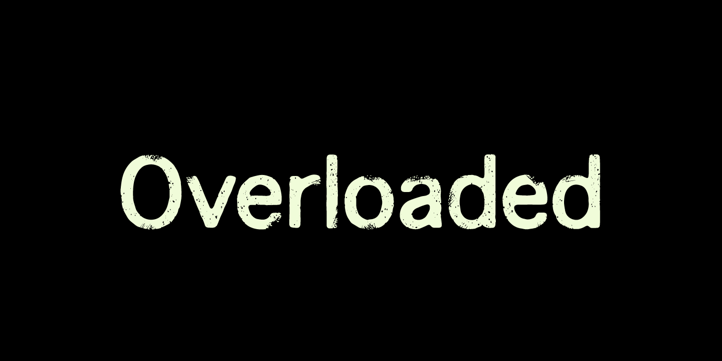 Beispiel einer Overloaded-Schriftart