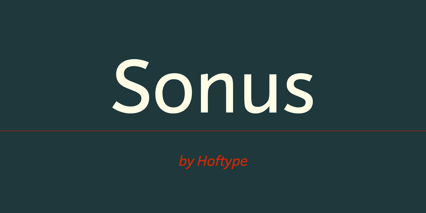 Beispiel einer Sonus Bold-Schriftart