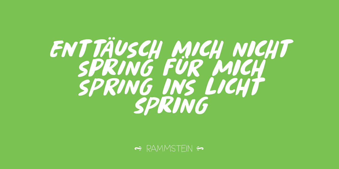 Beispiel einer Springwood Display Regular-Schriftart