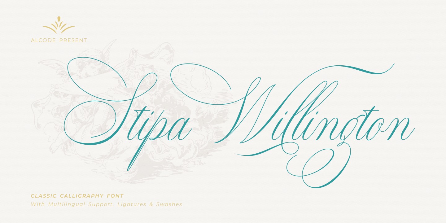 Beispiel einer Stipa Willington-Schriftart
