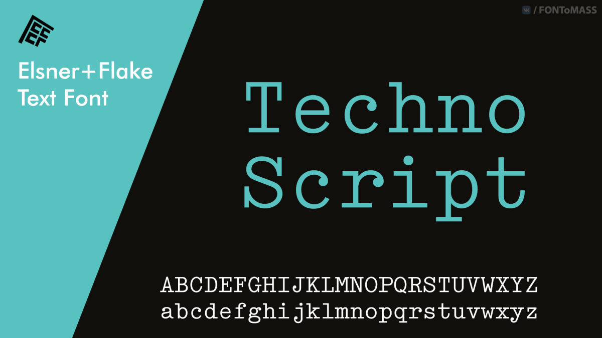 Beispiel einer Techno Script-Schriftart