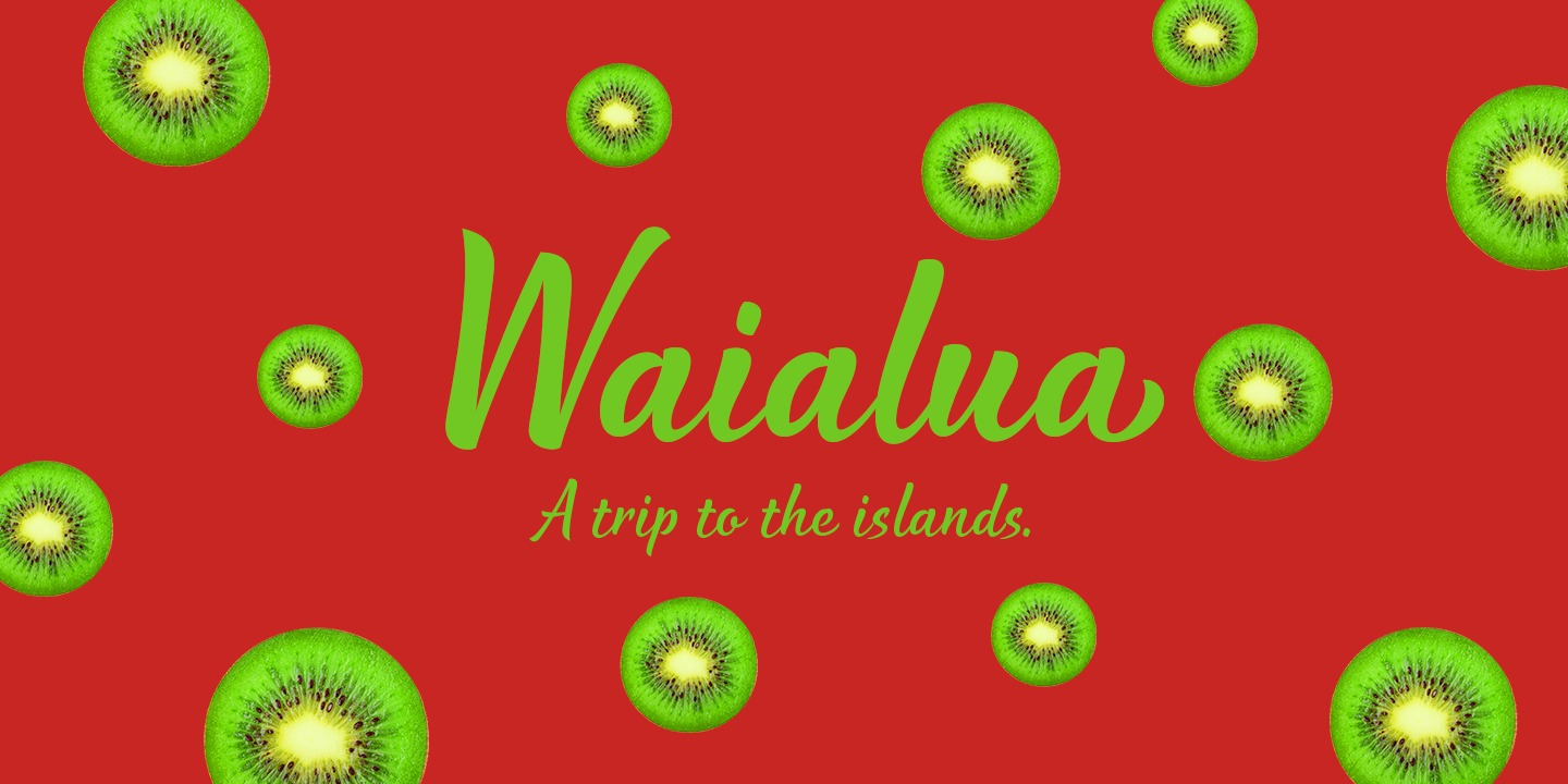Beispiel einer Waialua-Schriftart