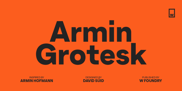 Beispiel einer Armin Grotesk-Schriftart
