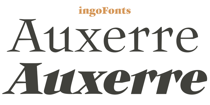 Beispiel einer Auxerre Black Italic-Schriftart