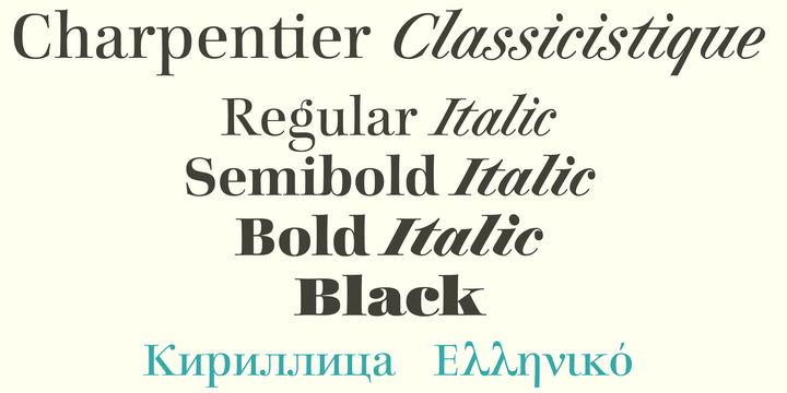 Beispiel einer Charpentier Classicistique Pro SemiBold Italic-Schriftart