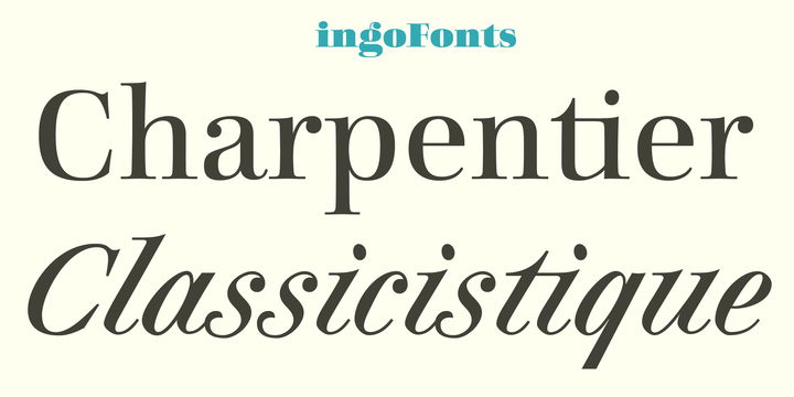 Beispiel einer Charpentier Classicistique Pro SemiBold Italic-Schriftart