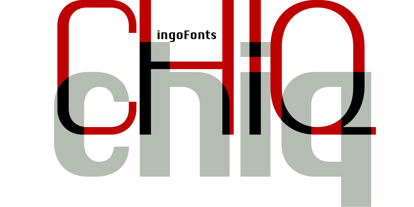 Beispiel einer Chiq Pro-Schriftart