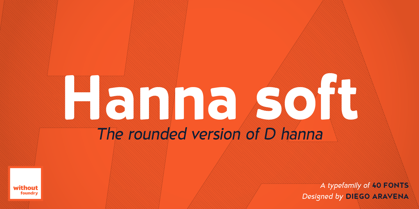 Beispiel einer D Hanna Soft-Schriftart