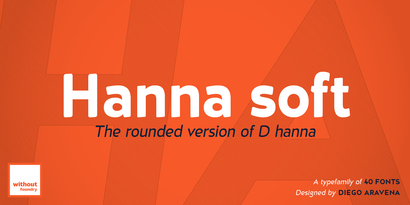 Beispiel einer D Hanna Soft Thin-Schriftart