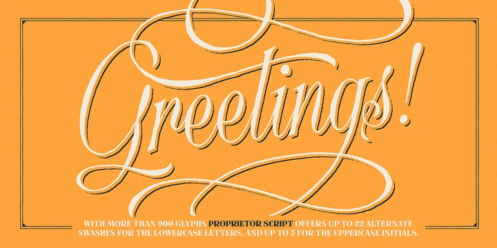 Beispiel einer Proprietor Deco-Schriftart