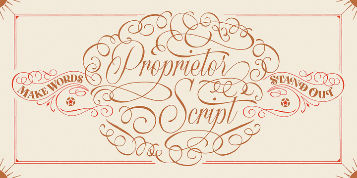 Beispiel einer Proprietor-Schriftart