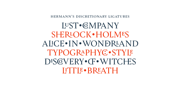 Beispiel einer Hermann SemiBold-Schriftart