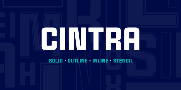 Beispiel einer Cintra Solid Unicase-Schriftart