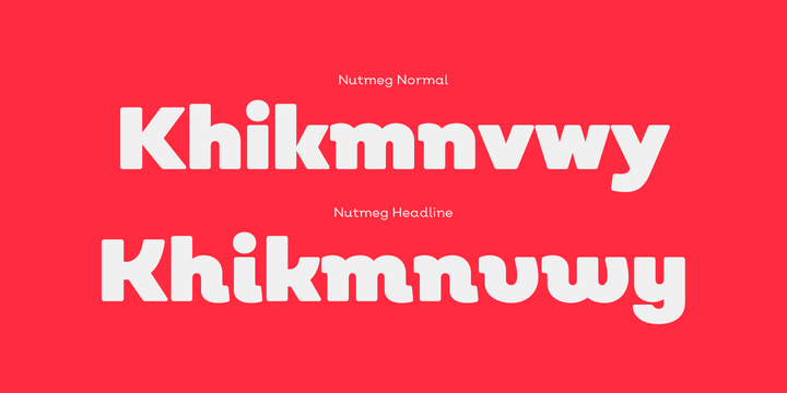 Beispiel einer Nutmeg Headline Thin-Schriftart