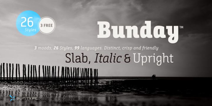 Beispiel einer BundaySlab Regular-Schriftart