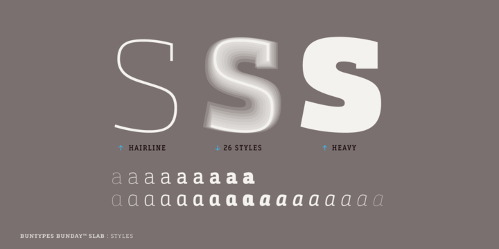 Beispiel einer BundaySlab Heavy-Schriftart