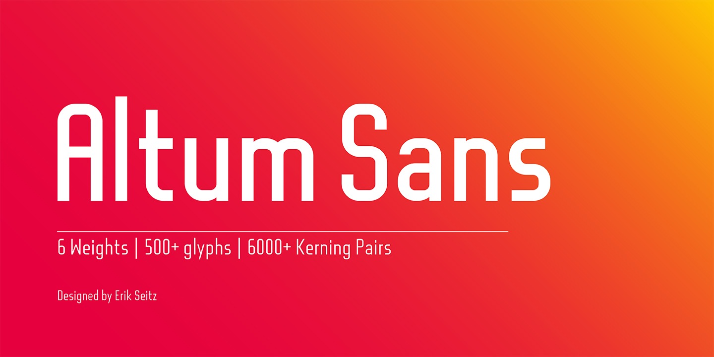 Beispiel einer Altum Sans Thin-Schriftart