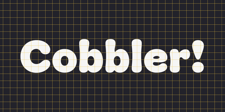 Beispiel einer Cobbler-Schriftart