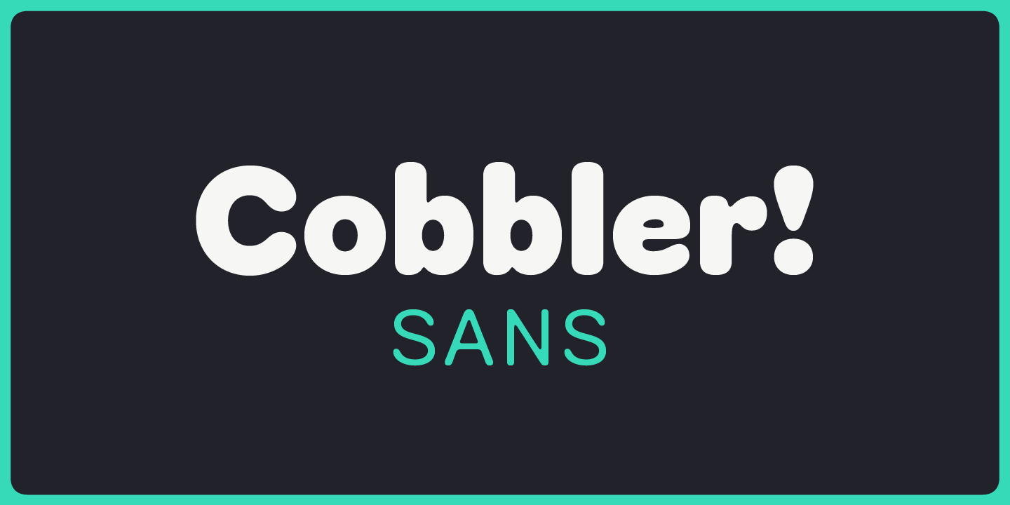 Beispiel einer Cobbler Sans-Schriftart