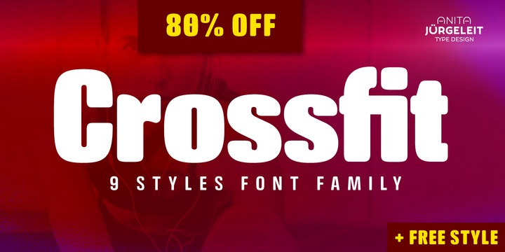 Beispiel einer Crossfit Demi Bold-Schriftart