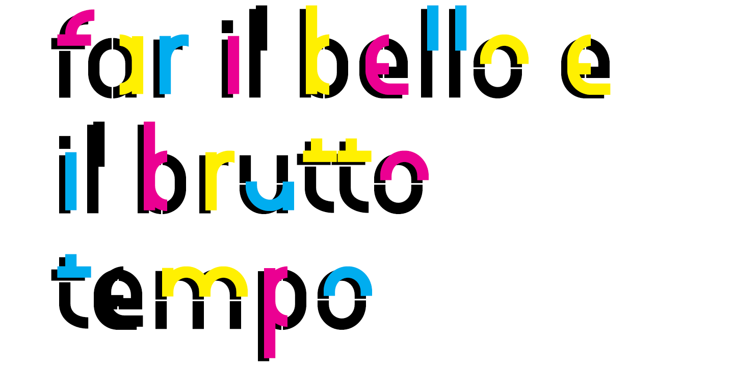 Beispiel einer Brutto Stencil-Schriftart