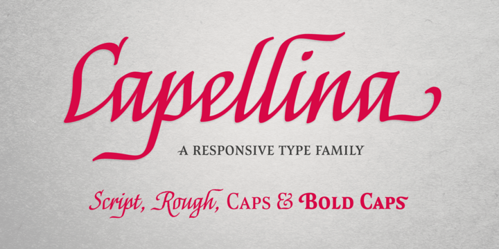 Beispiel einer Capellina Caps-Schriftart