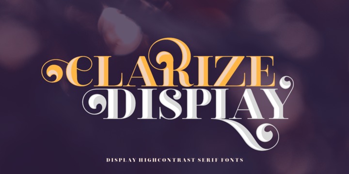 Beispiel einer Clarize Display-Schriftart