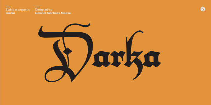 Beispiel einer Darka-Schriftart