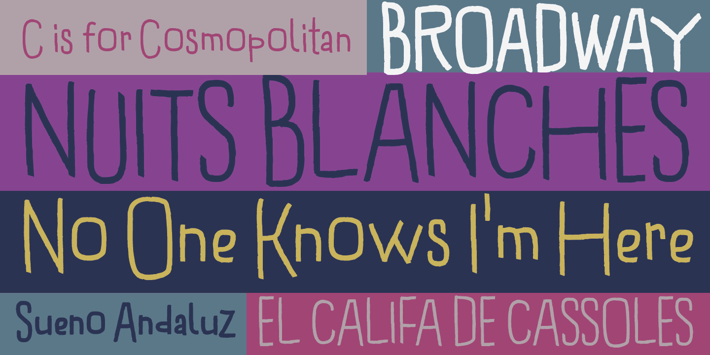 Beispiel einer Dondolare Bold-Schriftart