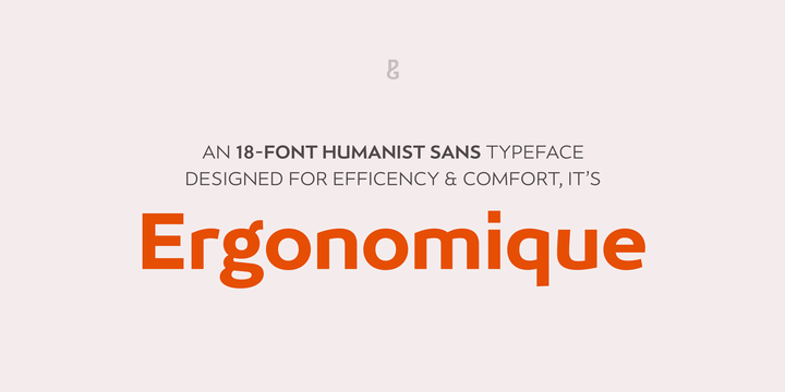 Beispiel einer Ergonomique Medium Italic-Schriftart
