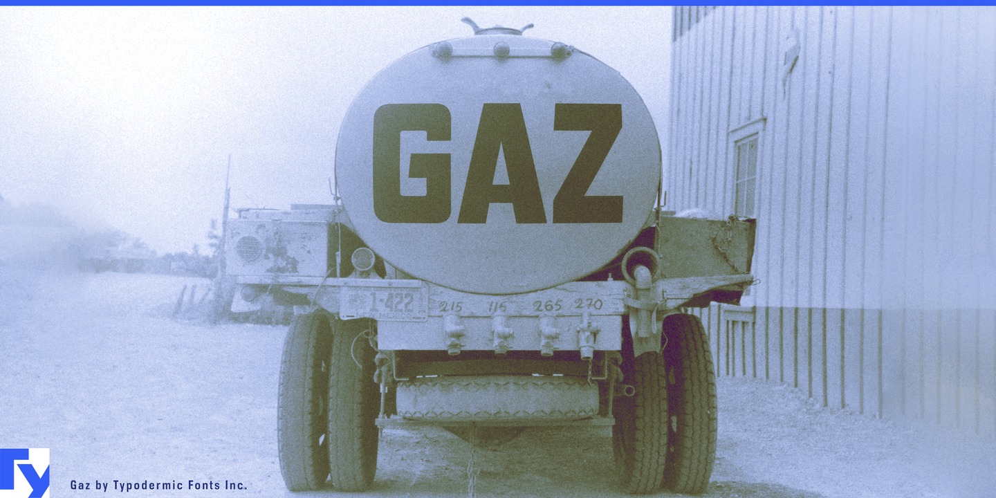 Beispiel einer Gaz Truck Regular-Schriftart