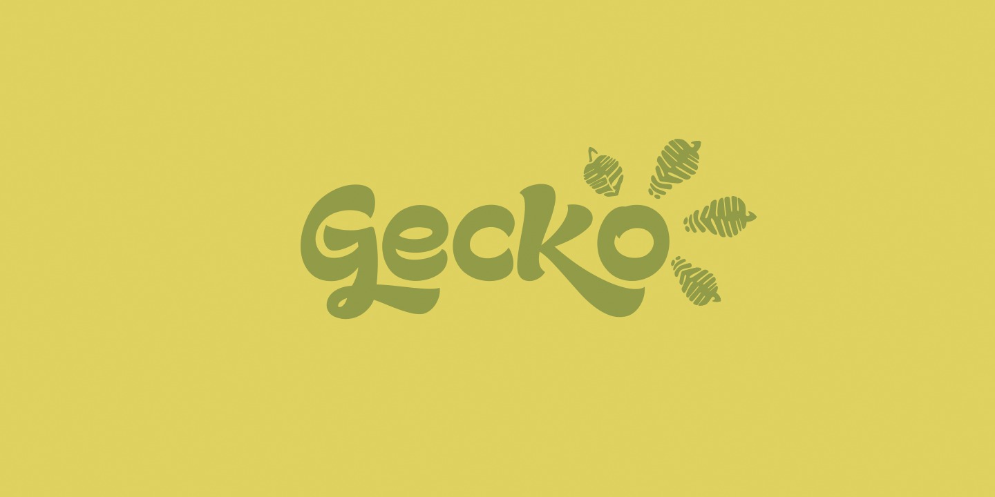 Beispiel einer Gecko-Schriftart